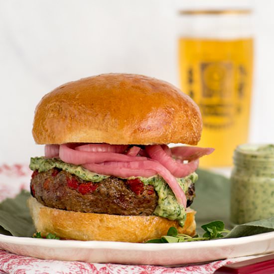 Grilled Lamb Burgers