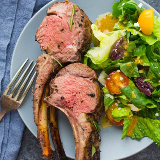 Grilled Herb Crusted Rack of Lamb