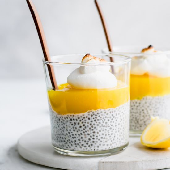 Lemon meringue pie chia pudding