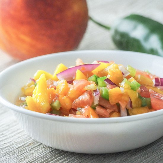 Fresh Mango Peach Salsa