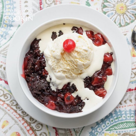 Crockpot Chocolate Cherry Cobbler