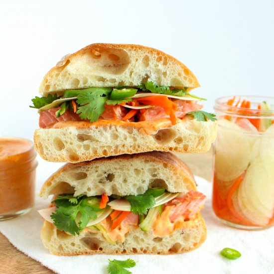 Salmon Bahn Mi Sandwich