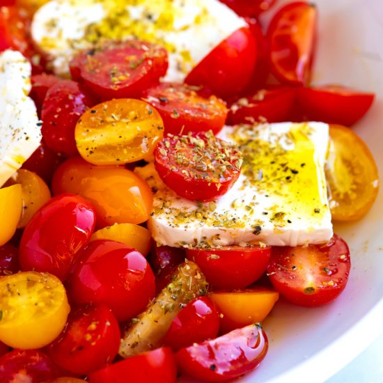 Easy Cherry Tomato and Feta Salad