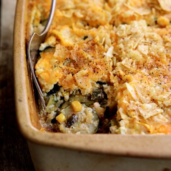 SW Squash Corn & Poblano Casserole