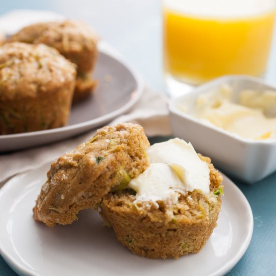 Brown Butter Zucchini Muffins