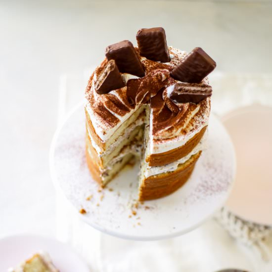 Tiramisu Layer Cake with Whipped Ma