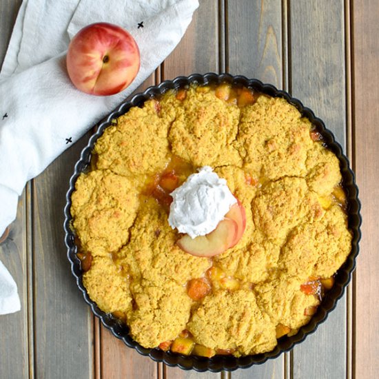 Cornbread Peach Cobbler