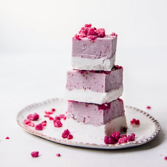 Raspberry Coconut Ice Bars