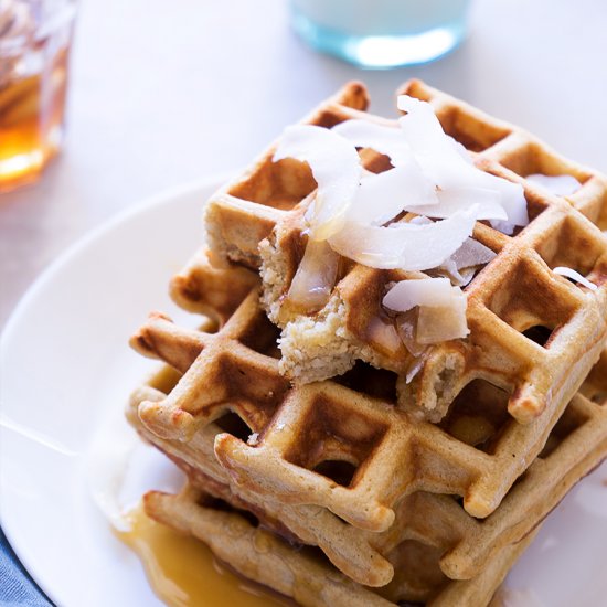 Coconut & Honey Oat Waffles