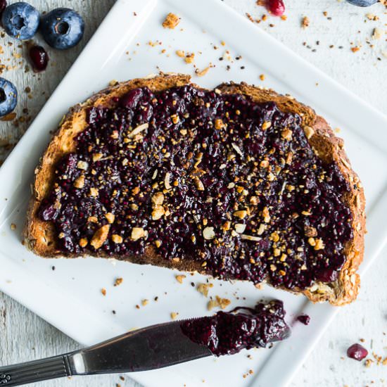 Blueberry Pomegranate Chia Jam