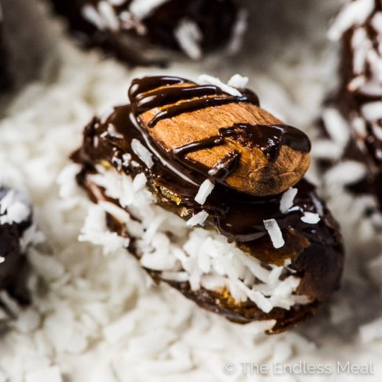 Almond Joy Stuffed Dates