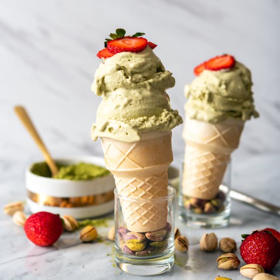 Pistachio Matcha Ice Cream