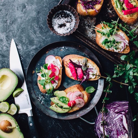 Rainbow Crostini