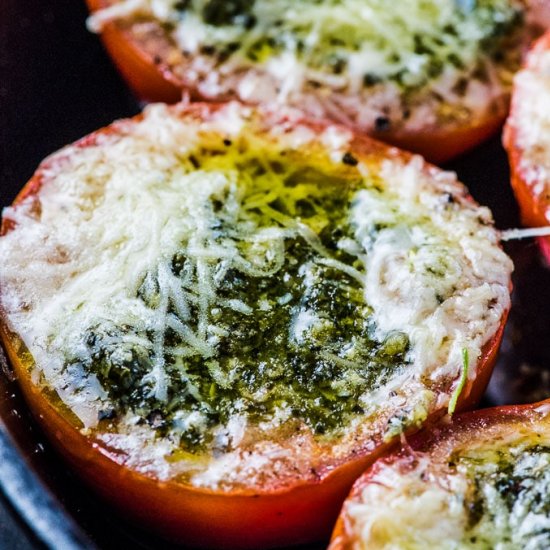 Pesto Stuffed Roasted Tomatoes