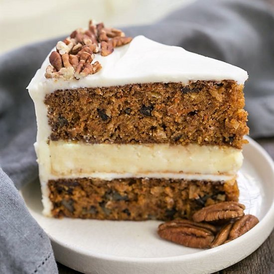 Cheesecake Filled Carrot Cake