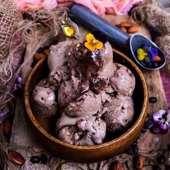 Mascarpone Kahlua Almond Ice Cream