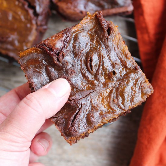 Pumpkin Swirl Brownies