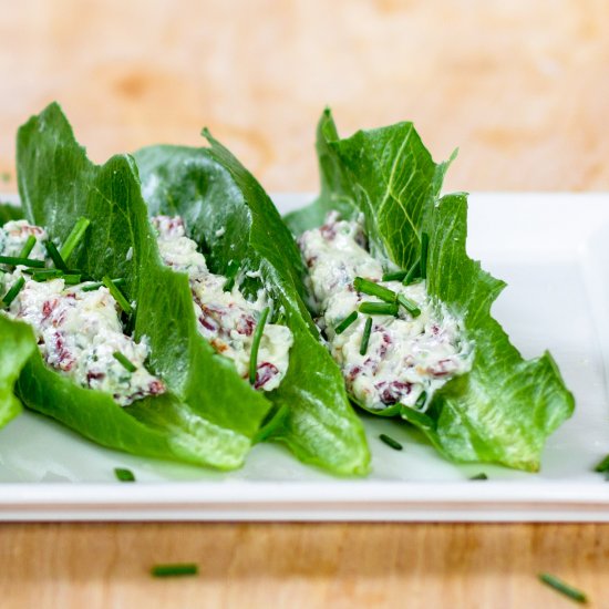 Triple Cheese Lettuce Wrap Canapes