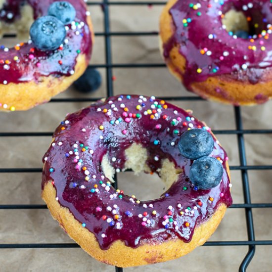 Baked Blueberry Cake Donuts