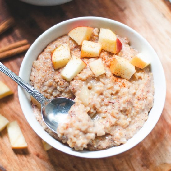 Apple Cinnamon Steel Cut Oats