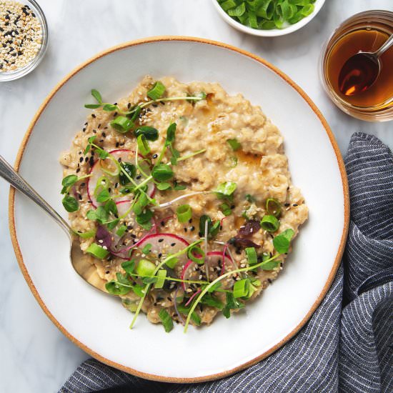 Savory Sesame Miso Oats