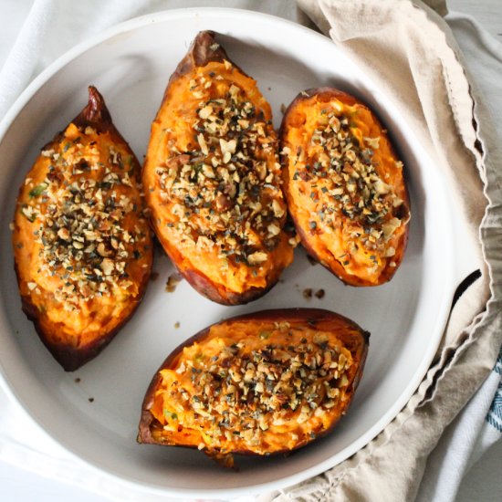 Paleo Twice-Baked Sweet Potatoes