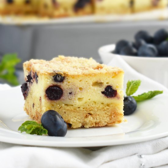 Farmers Cheese Blueberry Crumb Cake