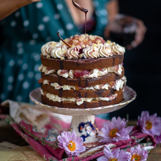 Ginger and pear layer cake