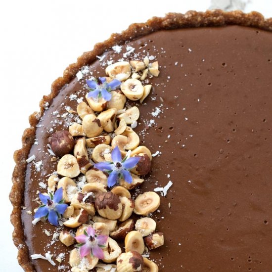 Chocolate Chia Tart with Hazelnut