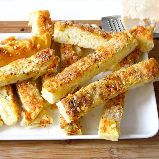 Cheesy garlic breadsticks