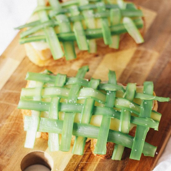 Asparagus & White Cheddar Toast