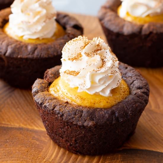 Mini Pumpkin Pie Cookie Cups