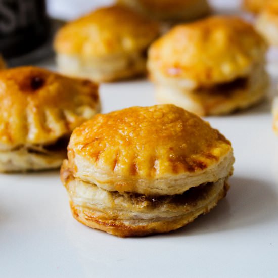 Brie and Onion Puffs