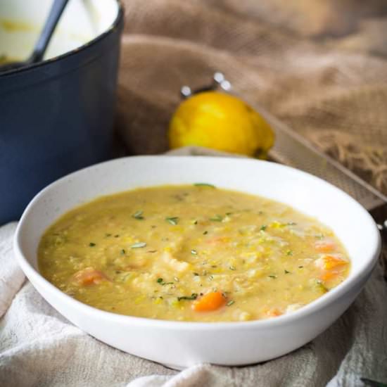 Lentil Soup w/ Lemon & Rosemary