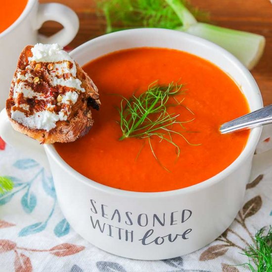 Red Pepper, Tomato & Fennel Soup