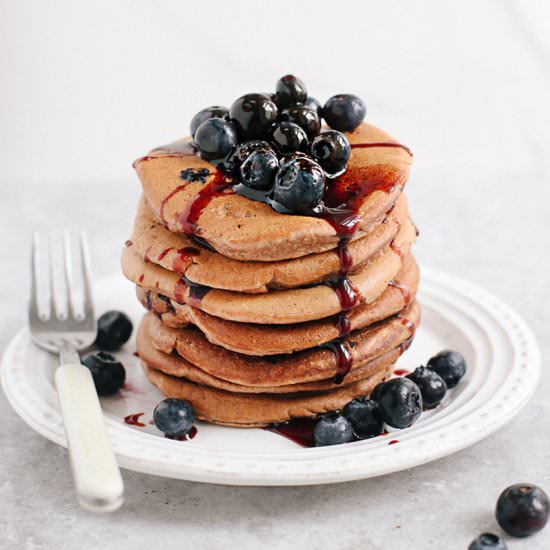 Wholewheat Blueberry Pancakes