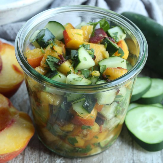 Cucumber Peach Salsa