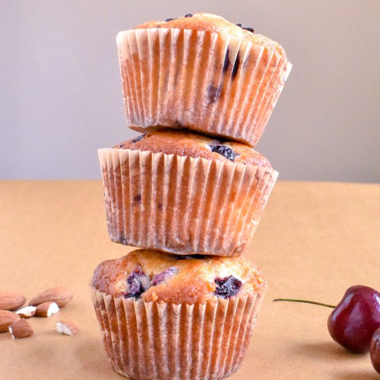 Cherry Almond Morning Muffins