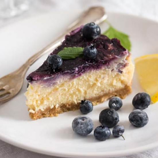 Baked Blueberry Cheesecake