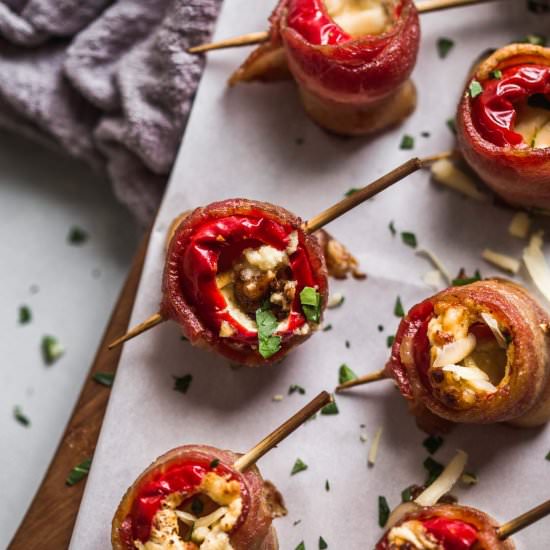 Bacon Wrapped Cherry Peppers