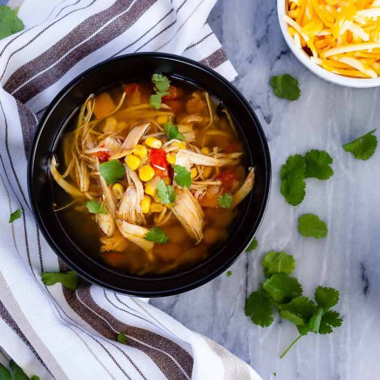 Slow Cooker Chicken Taco Soup