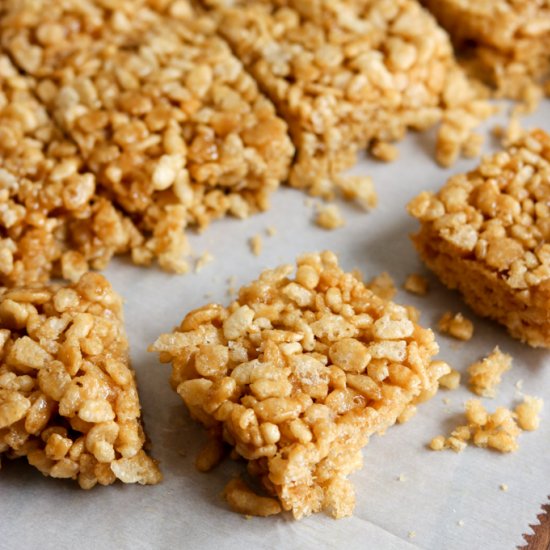 Caramel Rice Krispie Treats