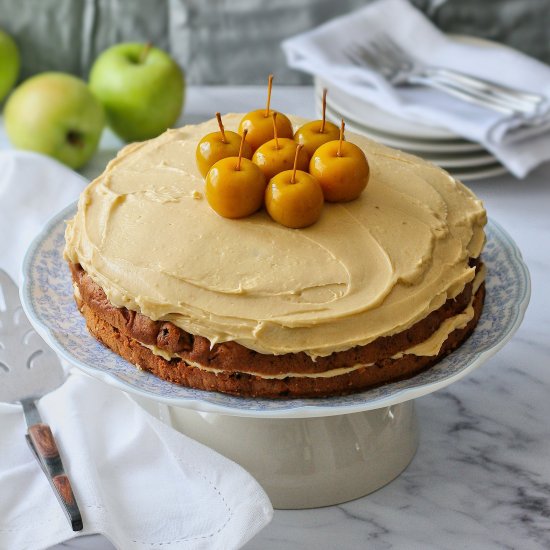 Apple cake with cream cheese icing