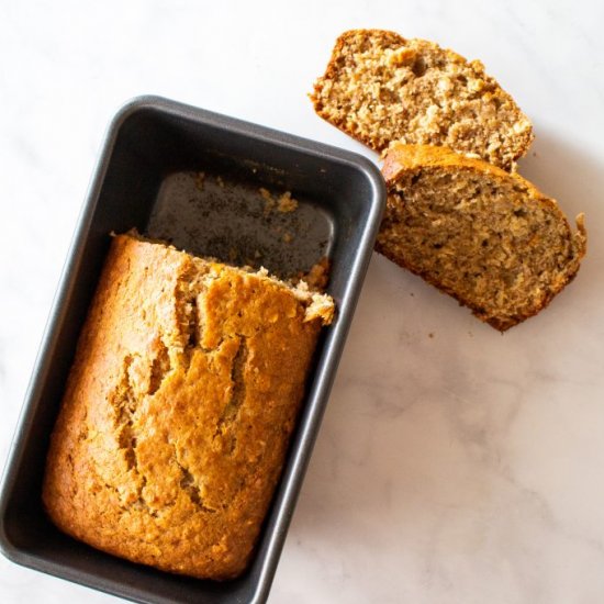 Lemon and Oat Banana Bread