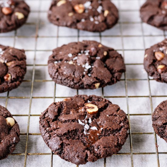 Vegan Chocolate Hazelnut Cookies