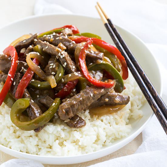 chinese pepper steak