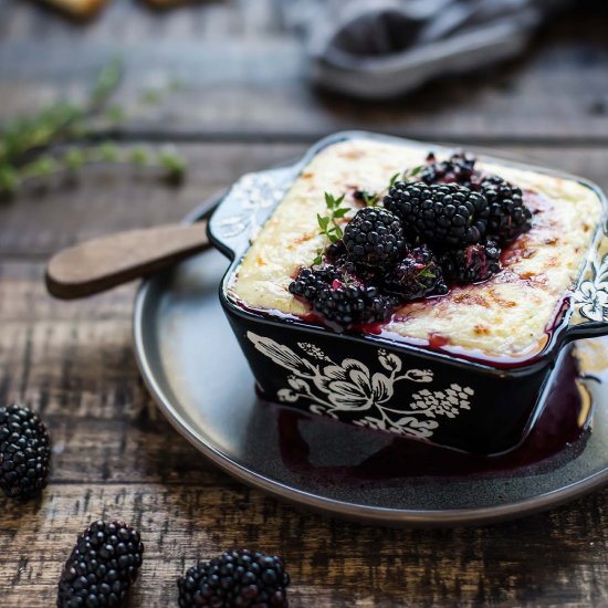 Baked Ricotta with Blackberry Smash