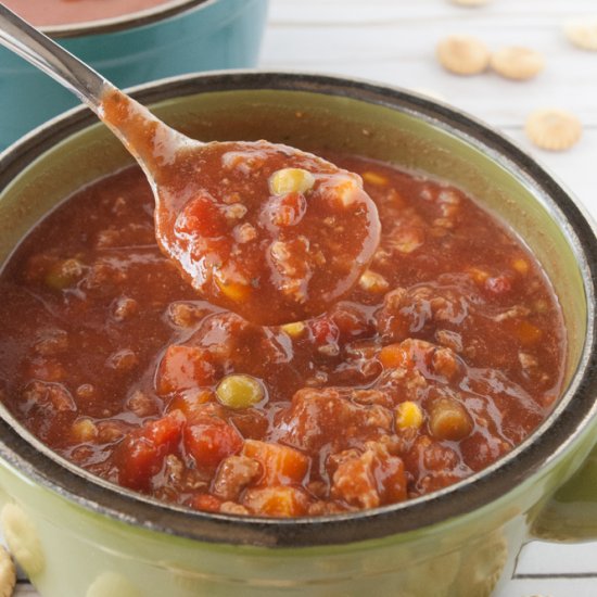 Slow Cooker Vegetable Beef Soup