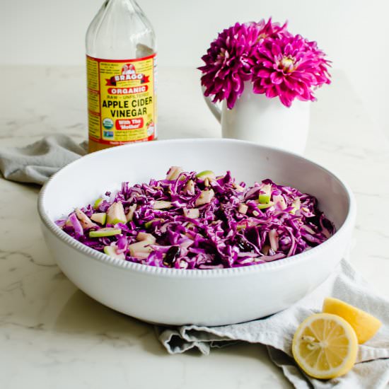 Red Cabbage Apple Slaw