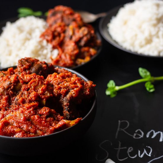 Nigerian Tomato Stew with Ram/Lamb